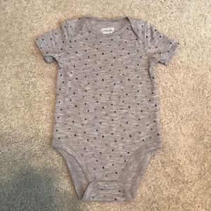 Gray short sleeve onesie